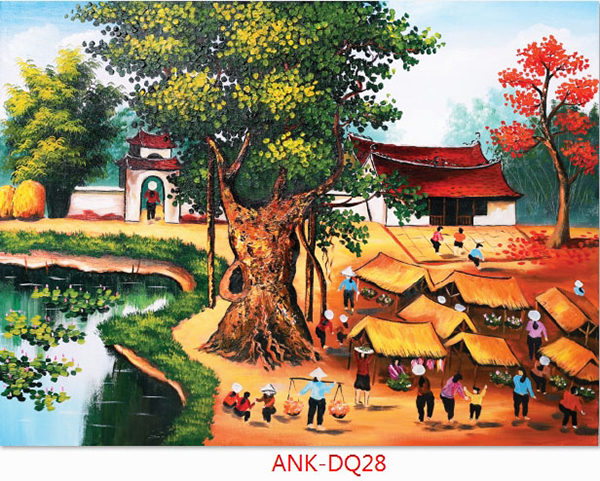 Gạch tranh cánh đồng Anh Khang ANK-DQ28