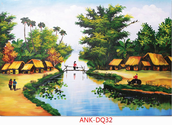 Gạch tranh cánh đồng Anh Khang ANK-DQ32