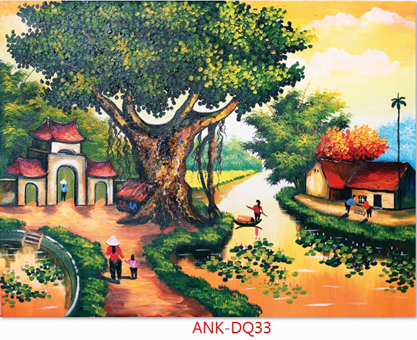 Gạch tranh cánh đồng Anh Khang ANK-DQ33