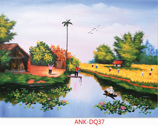 Gạch tranh cánh đồng Anh Khang ANK-DQ37