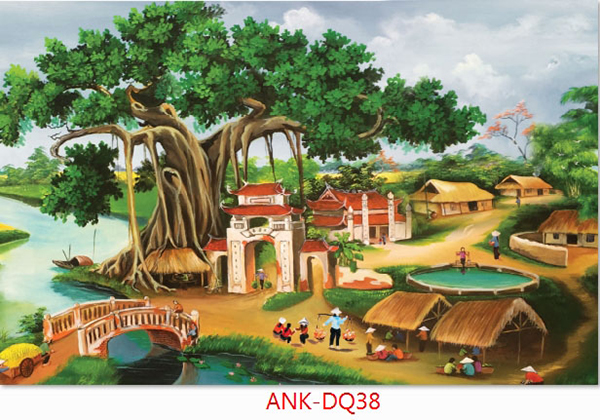 Gạch tranh cánh đồng Anh Khang ANK-DQ38