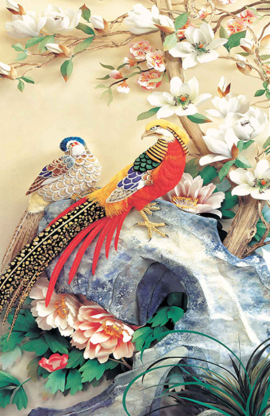 Gạch tranh chim công Anh Khang ANK-TC39