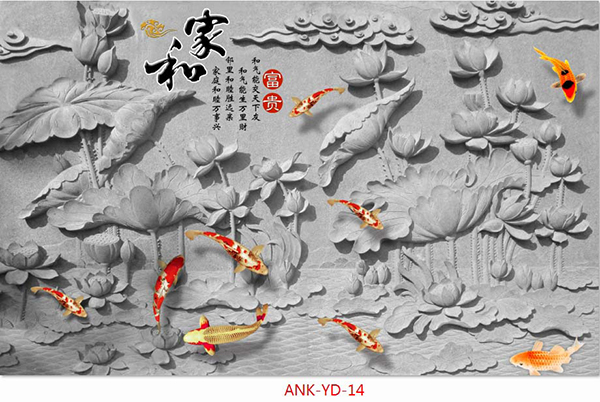 Gạch tranh cá chép Anh Khang ANK-YD-14