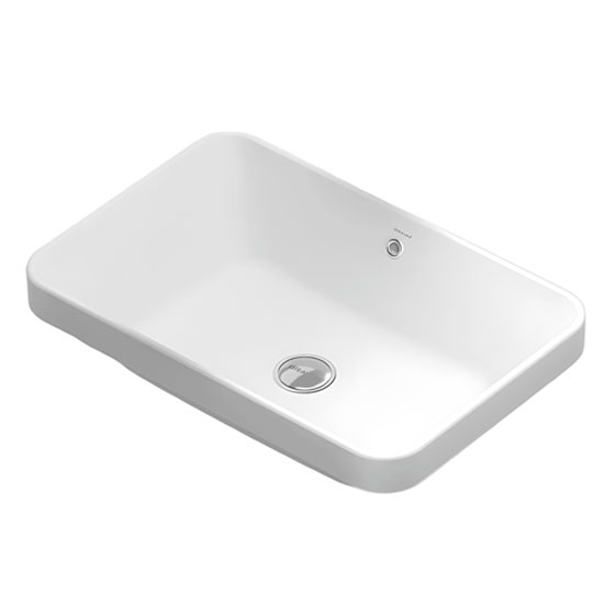 Chậu rửa lavabo Bravat C22206W-ENG âm bàn