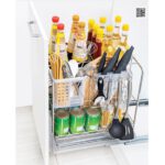 Giá dao thớt inox nan vuông – ray giảm chấn Kitplus DE 40T Giá dao thớt inox nan vuông – ray giảm chấn Kitplus DE 40T