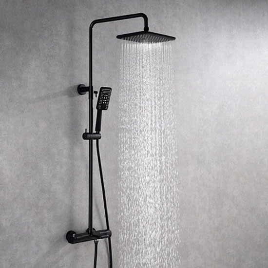 Sen cây tắm nhiệt độ vuông MK-1445139-MT màu đen