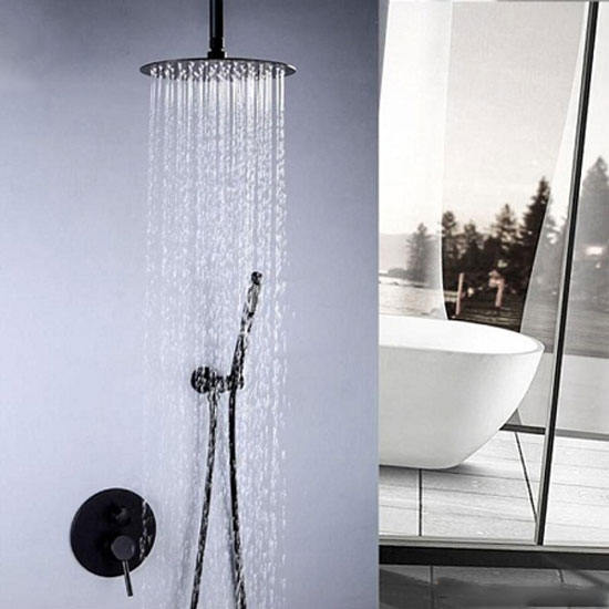 Sen tắm âm trần màu đen Miken MK 8018