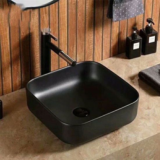 Chậu rửa mặt lavabo màu đen HCG 214-CFC