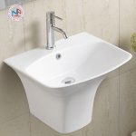 Chậu rửa mặt lavabo ROY R-5200B chân liền
