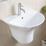 Chậu rửa mặt lavabo ROY R-5300B chân liền Chậu rửa mặt lavabo ROY R-5300B chân liền