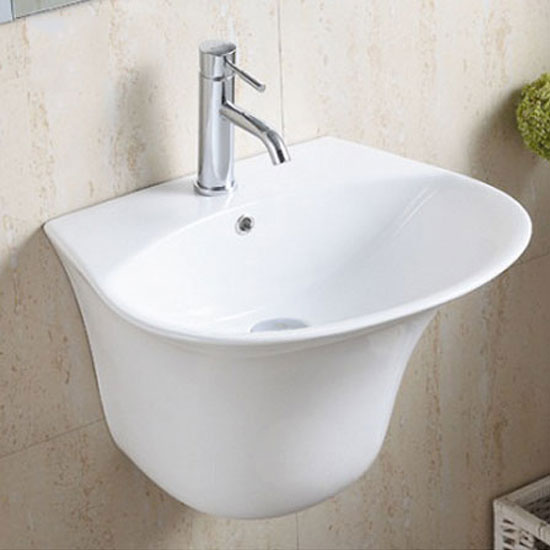 Chậu rửa mặt lavabo ROY R-5600D chân liền