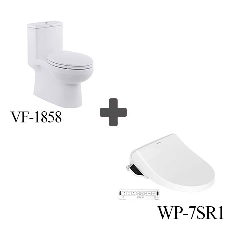 Bồn cầu American một khối VF-1858PR nắp rửa Pristine Star