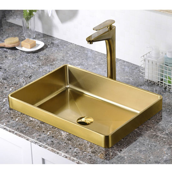 Chậu rửa lavabo mạ vàng NP415