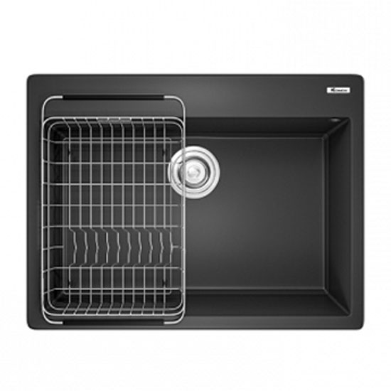 Chậu rửa bát đá Ruvita 680 Black