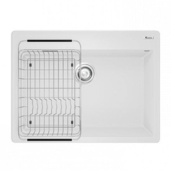 Chậu rửa bát đá Ruvita 680 White Silver