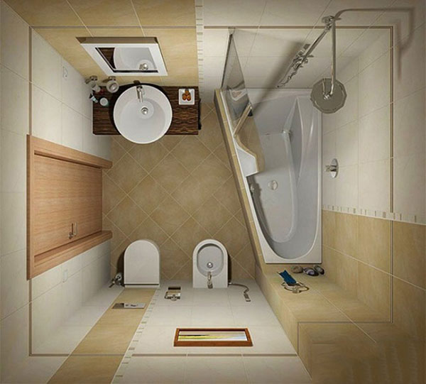 Một số mẫu thiết kế phòng tắm 3m2 2
