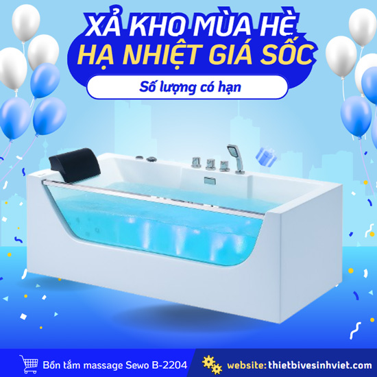 Bồn tắm massage Sewo B-2204 có đèn LED