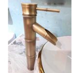 Vòi rửa lavabo đốt tre mạ đồng-30cm Vòi rửa lavabo đốt tre mạ đồng-30cm