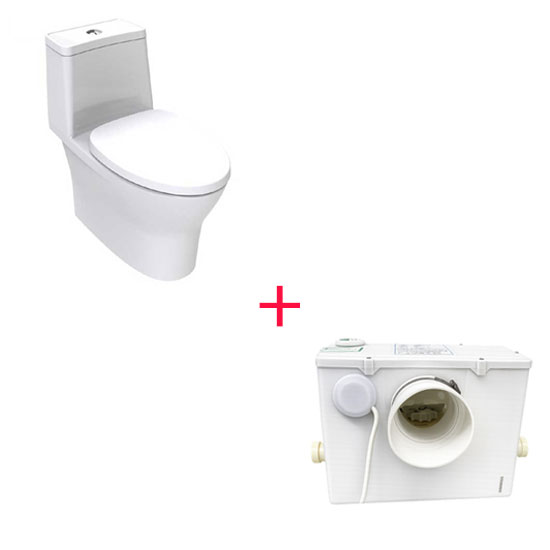 Bồn cầu American VF-2530P và máy xử lý chất thải SEWO DEC02