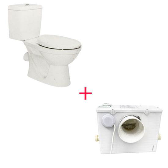 Bồn cầu Long Hầu LH3 và máy xử lý chất thải Sewo DEC02