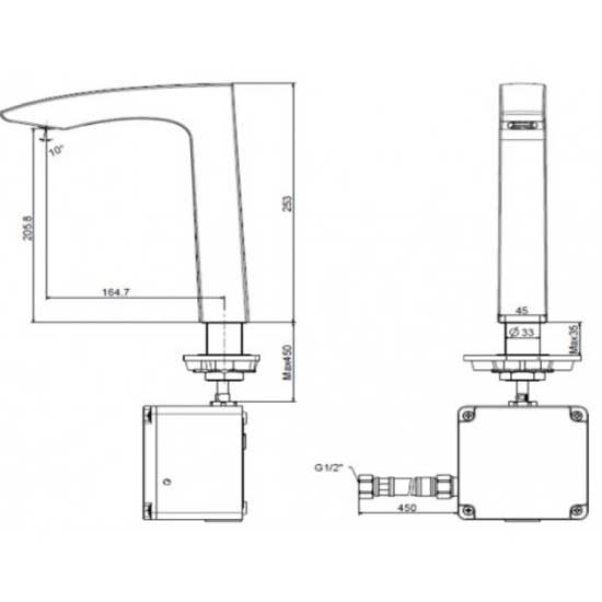 Vòi rửa lavabo cảm ứng American WF-8507.DC