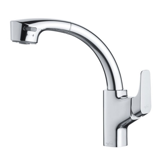 Vòi rửa bát Kosco CO 8120 dây rút nóng lạnh