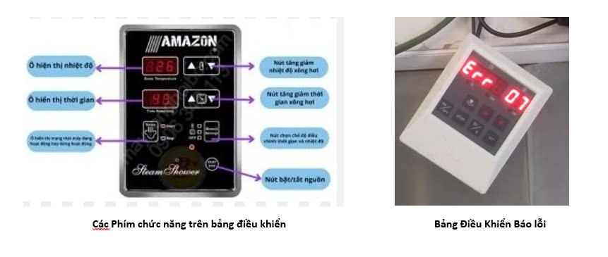 Lỗi máy xông hiển thị trên bảng điều khiển E,L,H,D là gì cách khắc phục