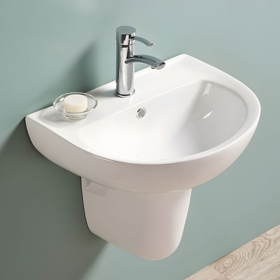 Chậu rửa lavabo Hanjin HJ-6122 treo tường