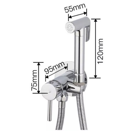 Vòi xịt vệ sinh Miken F-7505W-2 nóng lạnh âm tường Vòi xịt vệ sinh Miken F-7505W-2 nóng lạnh âm tường