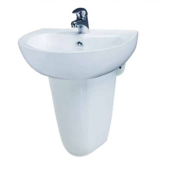 Chậu rửa lavabo Caesar L2150S+P2443 chân lửng