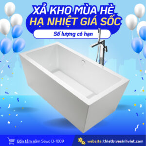 Bồn tắm Sewo D-1009 kích thước 1m6