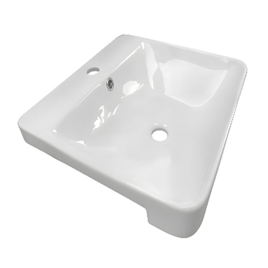 Chậu rửa lavabo Bravat C22457W-1-ENG bán âm bàn