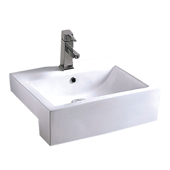 Chậu rửa lavabo Bravat C22482W-1-VN bán âm bàn