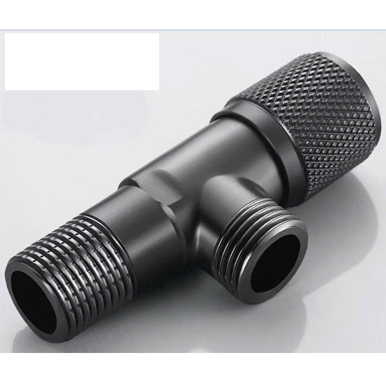 Van khóa nước đồng mạ PVD màu ghi