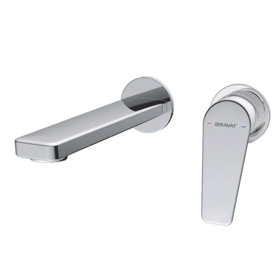 Vòi rửa lavabo Bravat P8472605CP-ENG gắn tường