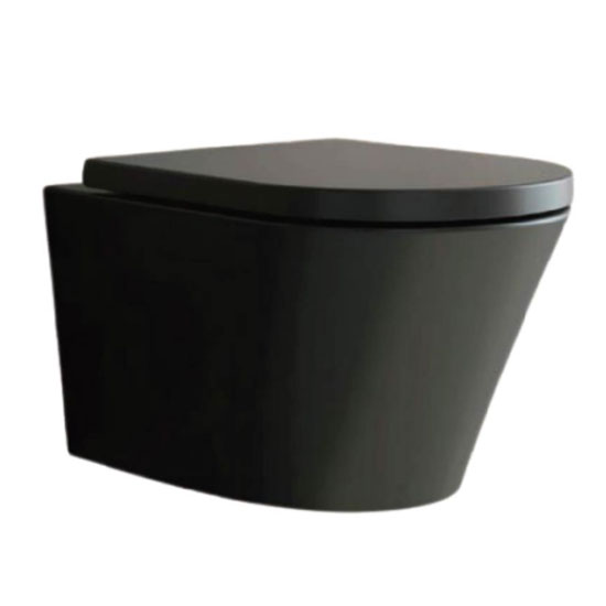 Bồn cầu Elimen CH1088R-BL treo tường màu đen