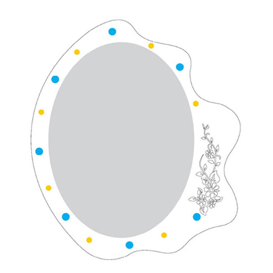 Gương phòng tắm Bancoot BC123 tráng bạc elip