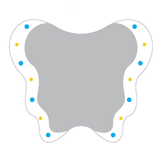 Gương phòng tắm Bancoot BC124 tráng bạc trái tim