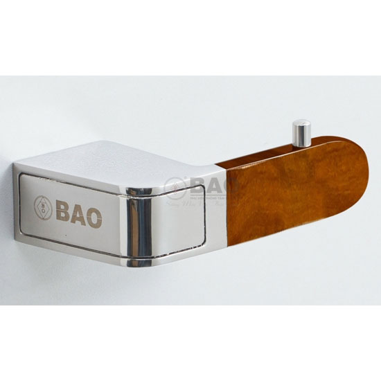 Móc áo đơn BAO BN258G phối gỗ