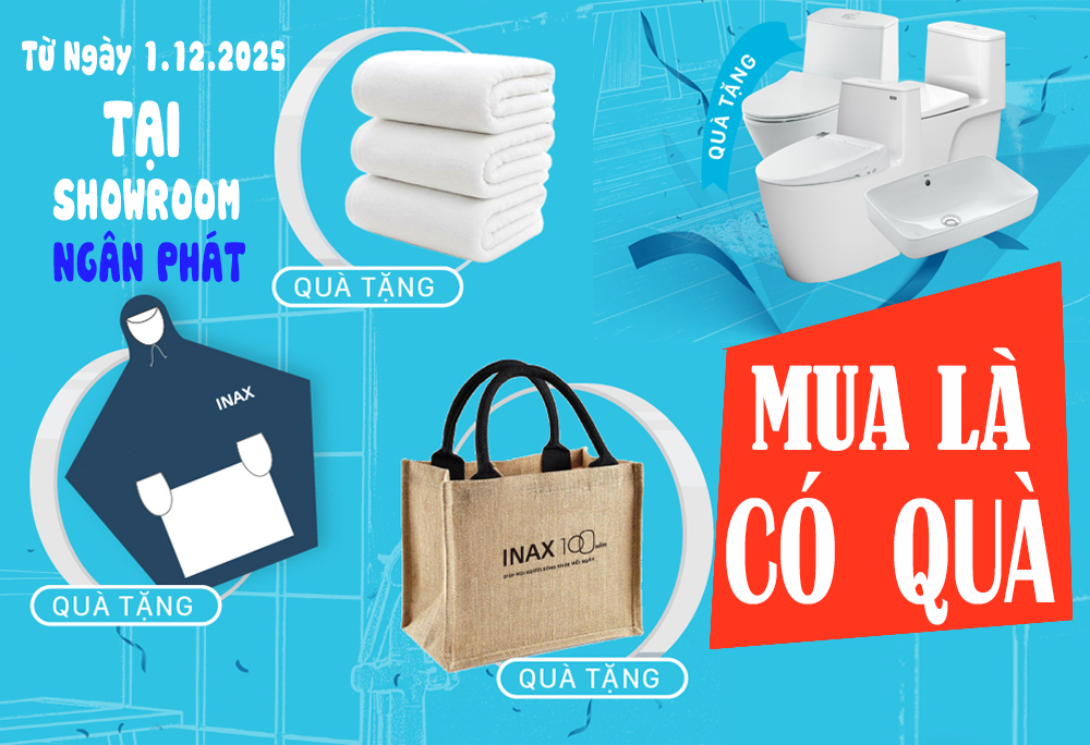 FLASH SALE – Thiết bị vệ sinh INAX tại Showroom Ngân Phát – Mua là có Quà