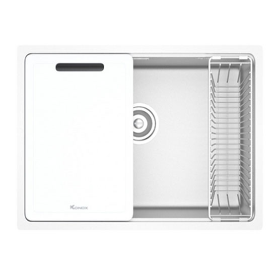 Chậu rửa bát Konox Tari 6448SM một hố mịn Chậu rửa bát Konox Tari 6448SM một hố mịn