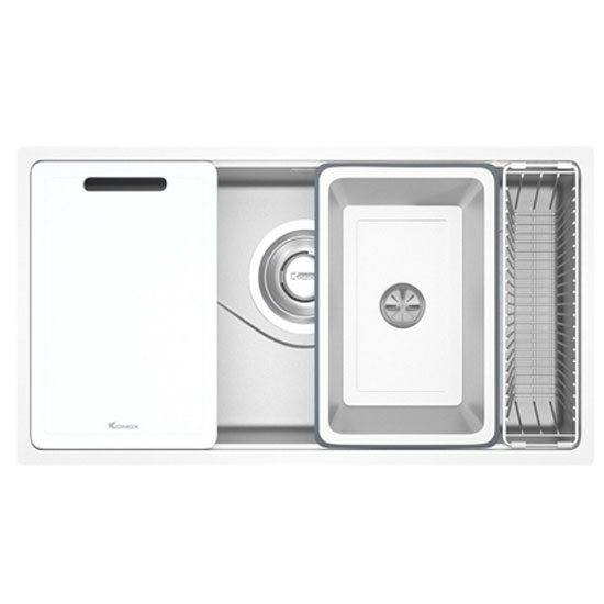 Chậu rửa bát Konox Tari 8748SM một hố mịn Chậu rửa bát Konox Tari 8748SM một hố mịn