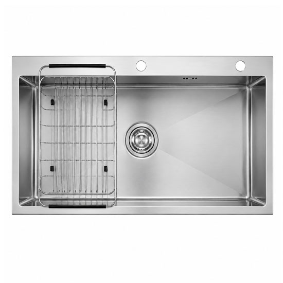 Chậu rửa bát Caesar KSH01H082SE 1 hố mài vát cạnh