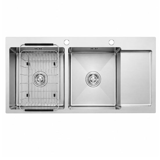 Chậu rửa bát Caesar KSH22H100SX 2 hố