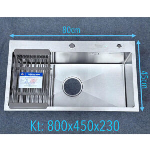 Chậu rửa bát Kagol K8045-304 âm bàn một hố inox 304