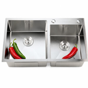Chậu rửa bát Shoider ASD-8245L 2 hố lệch