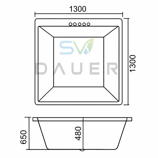 Bồn tắm xây SW Dauer SW-8332 kích thước 1m3 Bồn tắm xây SW Dauer SW-8332 kích thước 1m3