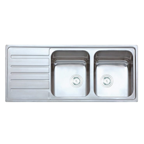 Chậu rửa bát 2 hố Konox European sink Artusi KS11650 1D bàn trái