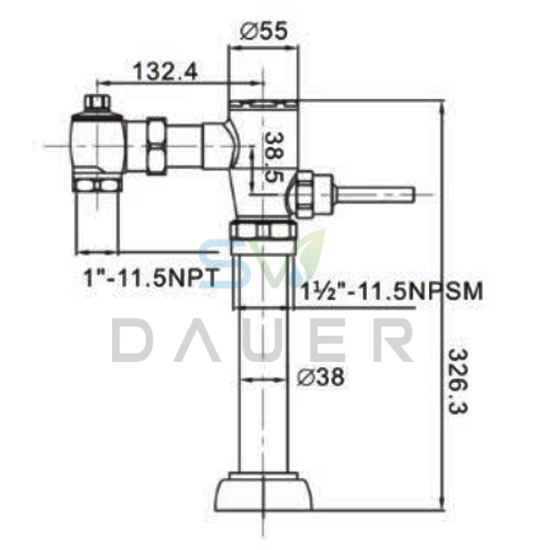 Bộ xả gạt bồn cầu SW Dauer SW-8110-2 Bộ xả gạt bồn cầu SW Dauer SW-8110-2