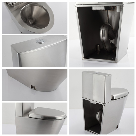 Bồn cầu inox SW Dauer SW398 xả nhấn Bồn cầu inox SW Dauer SW398 xả nhấn